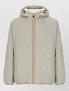 K-way Hooded Short Jacket Drawstring Collar In Neutral
