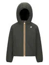 K-way Hooded Stripe-detail Jacket In Black