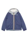 K-way Hooded Two-tone Jacket In Blue
