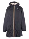 K-way Hooded Zip-fastening Jacket In Black