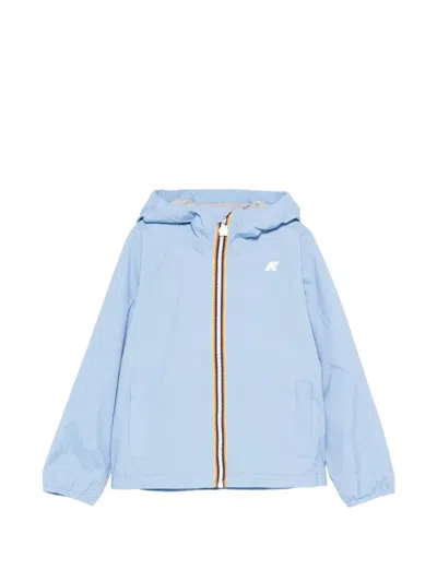 K-way Kids' Hooded Zip-fastening Jacket In Blue