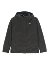 K-way Hooded Zip-front Jacket In Black