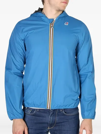 K-way Hooded Zip-front Jacket In Blue