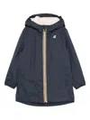 K-way Hooded Zip-front Jacket In Blue