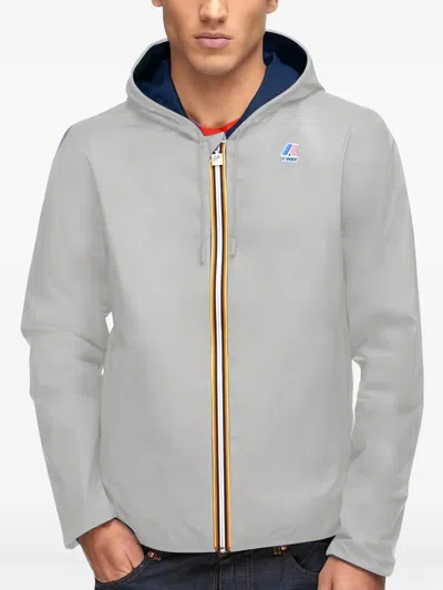 K-way Hooded Zip-front Jacket In Gray