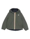 K-way Hooded Zip-front Jacket In Green