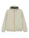 K-way Hooded Zip-front Jacket In Neutral