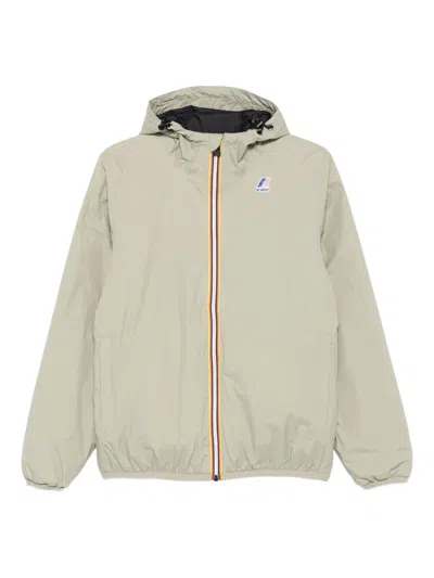 K-way Hooded Zip-front Jacket In Neutral