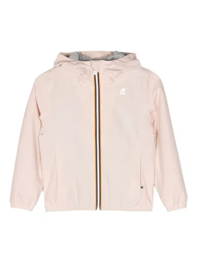 K-way Kids' Hooded Zip-front Jacket In Pink