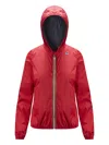 K-way Hooded Zip-front Jacket In Red