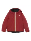 K-way Hooded Zip-front Jacket In Red