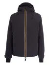 K-way Hooded Zip Jacket In Black