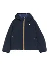 K-way Hooded Zip Jacket In Blue