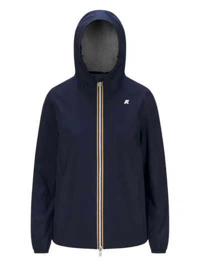 K-way Hooded Zip Jacket In Gold