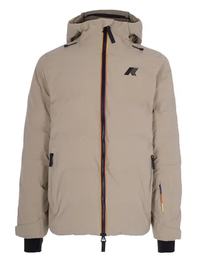 K-way Hooded Zip Jacket In Multi