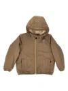 K-way Hooded Zip-up Jacket In Brown