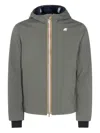 K-way Man Jacket Military Green Size Xxl Polyamide In Green