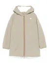 K-way Hooded Zip-up Jacket In Neutral