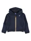 K-way Pros Brushed Fleece Zip-up Hoodie For Kids In Blue