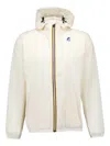 K-way Hooded Zipped Jacket In Neutral