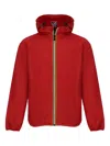 K-way Hooded Zipped Jacket In Red