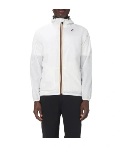 K-way Hooded Zipper Casual Jacket In White