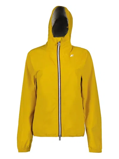 K-way Jack Eco Stretch Dot Jacket In Yellow