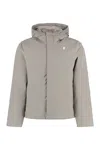 K-way Nylon Jacket With Hood And Drawstrings