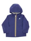 K-way Stretch Nylon 'jack' Jacket Kids In Blue