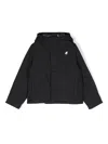 K-way Jack Ripstop-texture Hooded Jacket In Black