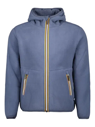K-way Jack Sherpa-fleece Hooded Jacket In Blue