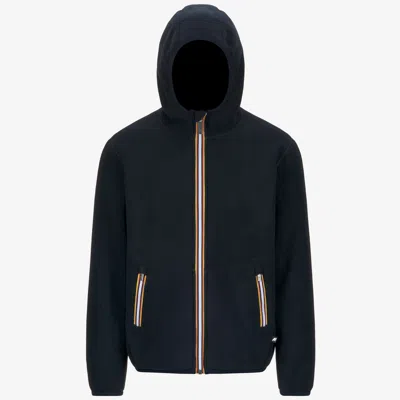 K-way Reversible Jacket With Smooth And Sherpa Textures In Blue
