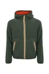 K-way Jack Sherpa Polar Reversible Sweatshirt In Green