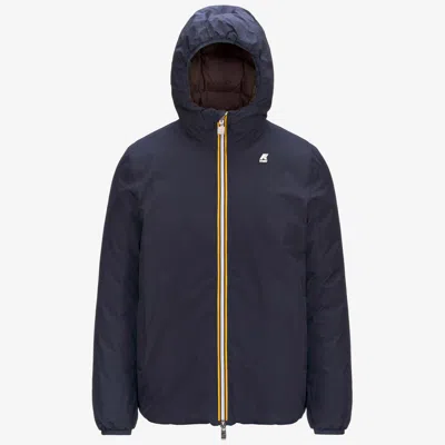 K-way Jack St Thermo Reversible Jacket Blue And Dark Brown