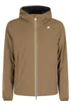 K-way Jack St Thermo Double Down Jacket In Brown Corda Blue Depth