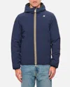 K-way Jack St Warm Double Slim-fit Giacca Reversibile. In Poliestere Elasticizzato Impermeabile. Imbottitu In Blue