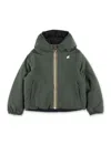 K-way Jack St Warm Reversible Jacket For Kids In Green