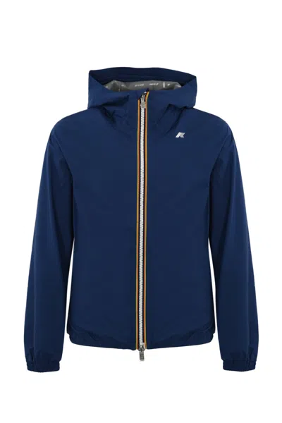 K-way Jack Stretch Dot Jacket In Blue Deep Cobalt