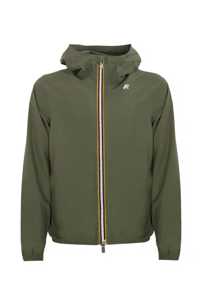 K-way Jack Stretch Dot Jacket In Green Lichen
