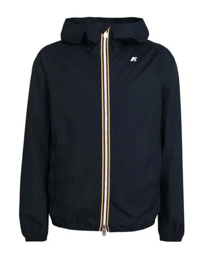K-way Jack Stretch Dot Man Jacket Midnight Blue Size S Polyester, Polyurethane In Navy Blue