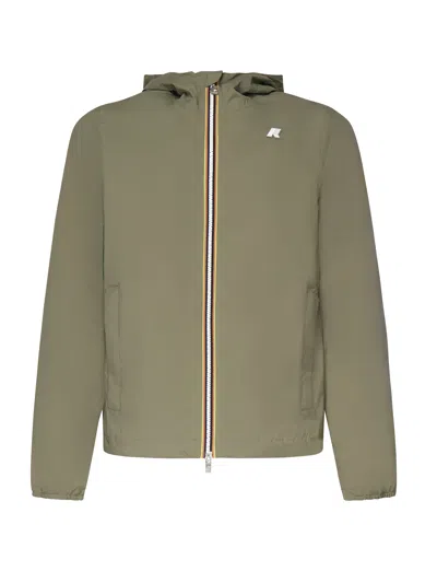 K-way Jack Stretch Dot Waterproof Jacket In Green