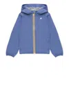 K-way Logo-print Hooded Raincoat In Blue