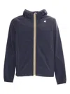 K-way K Way Jack Reversible Hooded Down Jacket In Blue