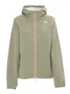 K-way Jack Stretch Nylon Jersey Down Jacket In Green
