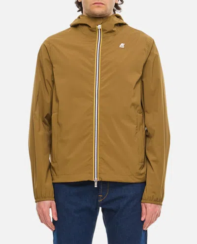 K-way Jack Stretch Nylon Jersey Jacket In Brown