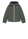 K-way Boa Logo-patch Hooded Jacket In Green