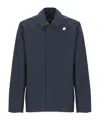 K-way Waterproof Blue Jacket With Contrasting Details In Blue