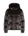 K-way Short Down Jacket In Brown