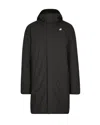 K-way Nylon Ottoman Warm Casual Jacket With Adjustable Hood In Brown