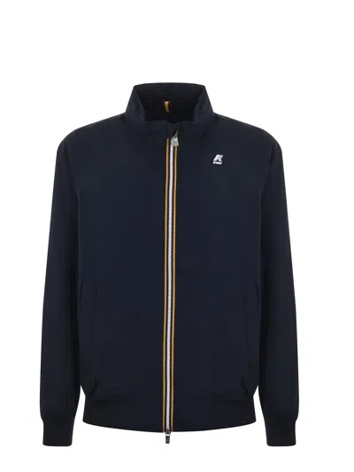 K-way Jack Stretch Dot Jacket In Blue